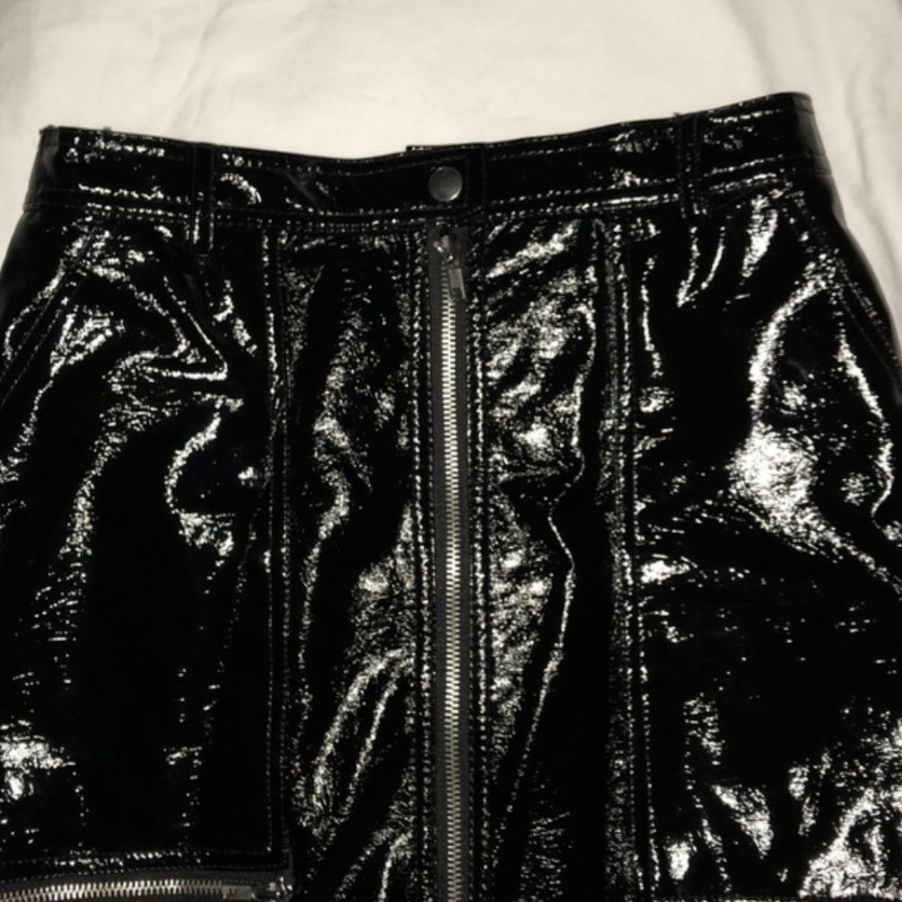 Urban Outfitters Patent Black Skirt - Picture 4 of 4